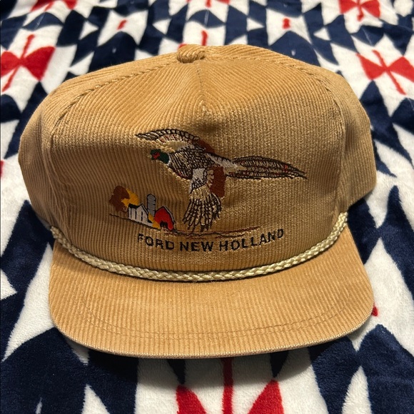 vintage Other - VTG Ford New Holland Tan Corduroy Cap